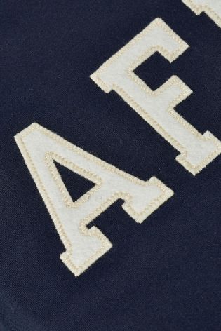 Abercrombie & Fitch Navy Varsity Long Sleeve T-Shirt